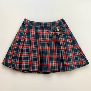 Simons Twik Pleated Plaid Mini Skirt in Multicolour | Small
